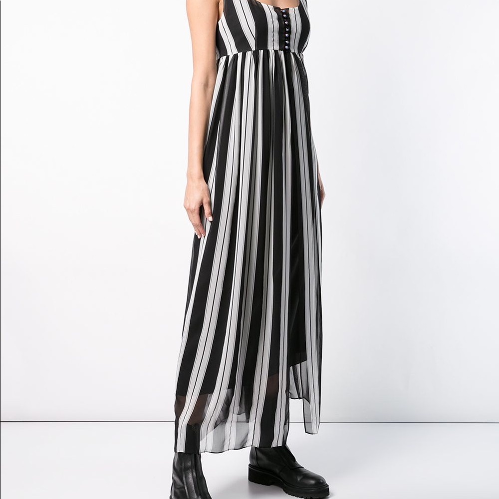 Marc Jacobs Striped MIDI Dress 100% Silk